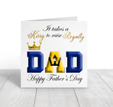 Barbados Flag Raising Royalty Father's Day Card