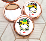 Country Flag Woman Compact Mirror