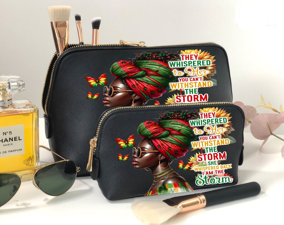 I Am The Storm Black Woman Vegan Leather Accessory Bag