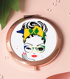 Country Flag Woman Compact Mirror