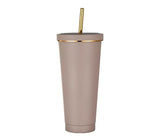 Afro Woman Gold Rim Tumbler