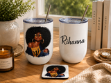 Curls And Culture Woman 12oz Tumbler
