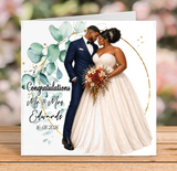 Black Couple Wedding Card - Curvy Bride