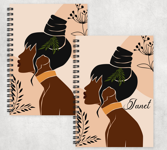 Personalised Black Woman Notebook