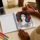 A5 2026 Hardcover Diary - Strong Woman Bloom