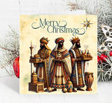 Black Wise Men Christmas Card