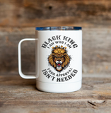 Lion Black King Insulated Travel Mug