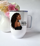 Black Woman With Locs Affirmation Insulated Mug