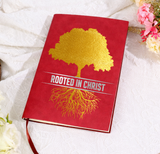 Rooted In Christ  Vegan Leather Notebook