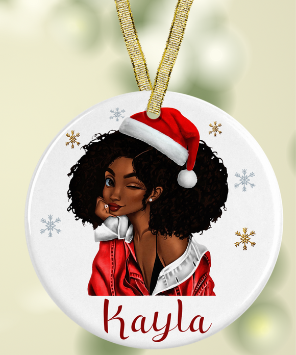 Afro Woman Christmas Decoration