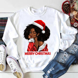 Christmas Afro Woman Jumper & Hoodie