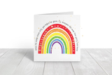 Teacher Rainbow Card