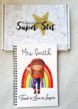 Teacher Glitter Rainbow Notebook
