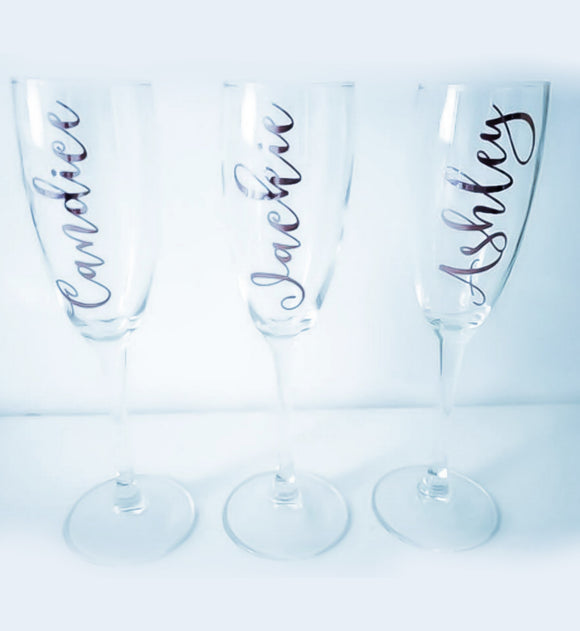 Name Champagne Flutes