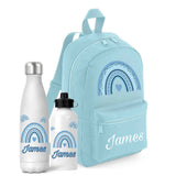 Rainbow Backpack and Water Bottle Set