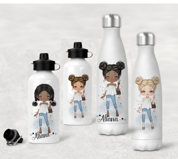 Personalised Girls School Water bottle