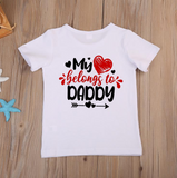 Heart Belongs To Daddy Baby Vest
