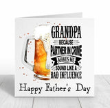 Grandpa Beer Greeting Card
