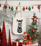Festive Animal Christmas Tote Bag
