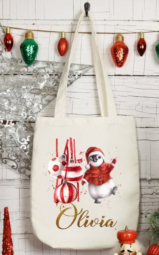 Penguin Christmas Tote Bag