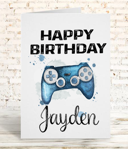 Playstation Controller Birthday Card