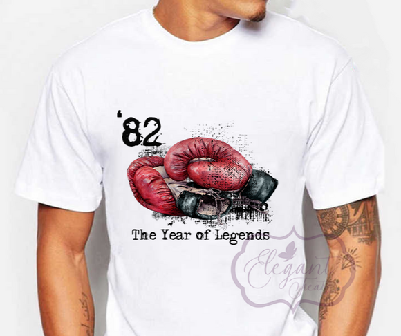 Boxing Glove Birthday Year Of Legends  T-Shirt