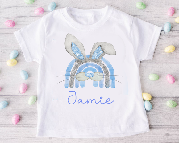 Bunny Ear Rainbow Easter Children And Adult T-Shirt