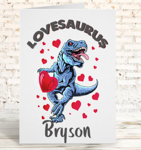 Lovesaurus Valentine's Day Card
