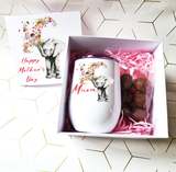Floral Elephant Wine Tumbler Gift Box
