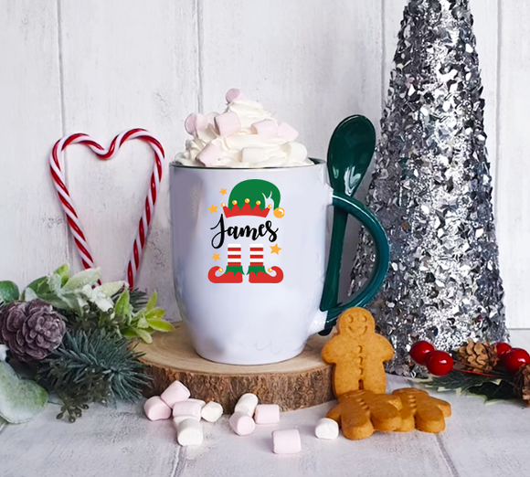 Elf Hot Chocolate Mug and Spoon