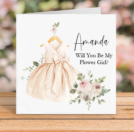 Flower Girl, Bridesmaid Proposal Card