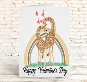 Giraffe Couple Greeting Card