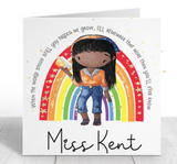 Teacher Glitter Rainbow Notebook