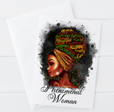 Black Phenomenal Woman Affirmation Letterbox Gift