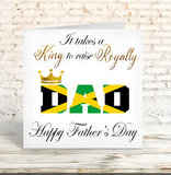 Jamaican Flag Raising Royalty Father's Day Card