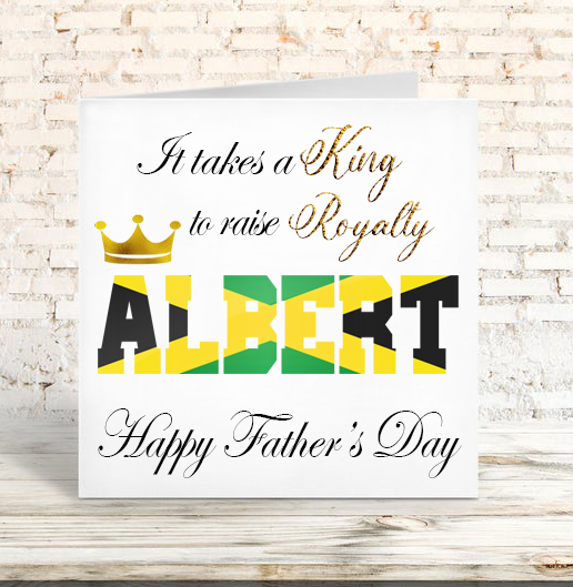 Jamaican Flag Raising Royalty Father's Day Card