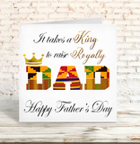 Kente Design Raising Royalty Father's Day Card