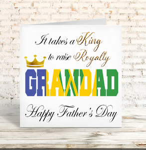 St. Vincent Flag Raising Royalty Father's Day Card