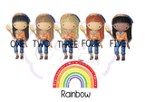 Glitter Rainbow Teacher Jute Bag