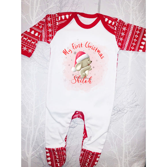 Mouse 1st Christmas Romper