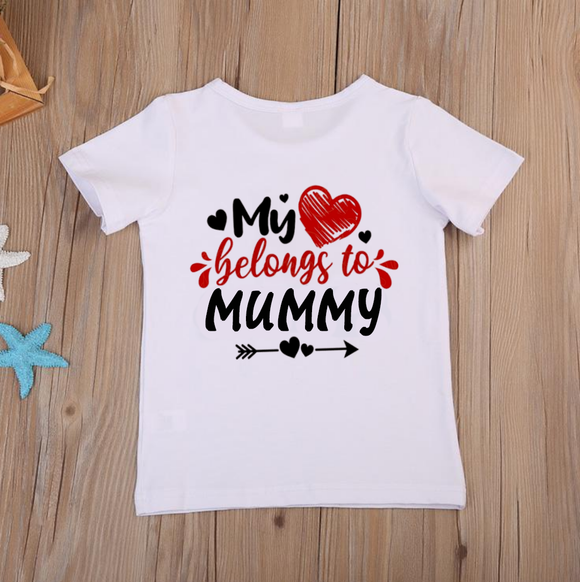Children's My Heart Belongs to Mummy T-Shirt